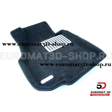 Текстильные 3D коврики Euromat3D Lux в салон для Infiniti M (2006-2010) № EM3D-002809