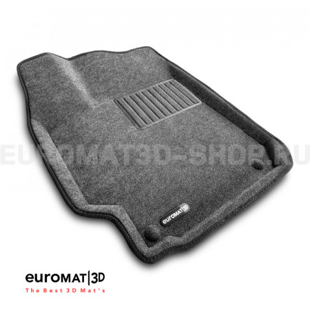 Текстильные 3D коврики Euromat3D Business в салон для Toyota Camry V40 (2006-2011) № EMC3D-005104G Серые