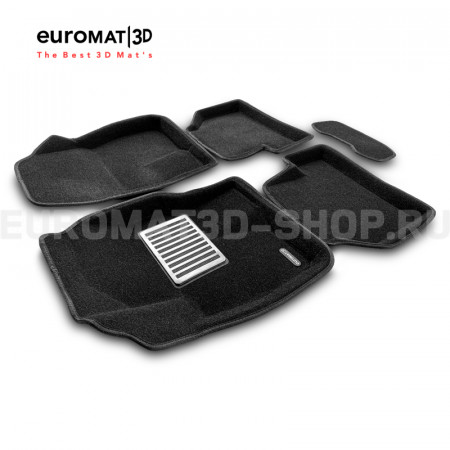 Текстильные 3D коврики Euromat3D Lux в салон для Ford Focus 2 (2005-2011) № EM3D-002214
