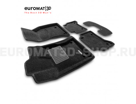 Текстильные 3D коврики Euromat3D Business в салон для Jaguar XE (2016-) EMC3D-002752