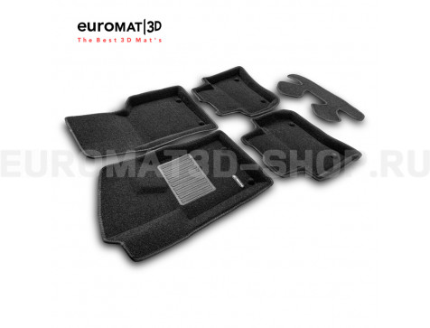 Текстильные 3D коврики Euromat3D Business в салон для Jaguar F-Pace (2016-) № EMC3D-002753