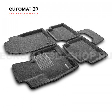 Текстильные 3D коврики Euromat3D Business в салон для Mazda CX-5 (2017-) № EMC3D-003414G Серые