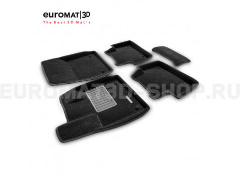 Текстильные 3D коврики Euromat3D Business в салон для Jaguar I-Pace (2018-) № EMC3D-002758