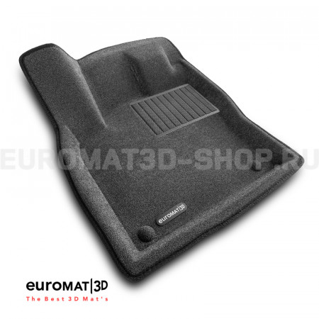 Текстильные 3D коврики Euromat3D Business в салон для Skoda Kodiaq (2017-2024) № EMC3D-004512G Серые