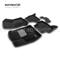 Текстильные 3D коврики Euromat3D Business в салон для Seat Leon (2012-2020) № EMC3D-004507