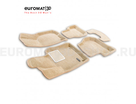 Текстильные 3D коврики Euromat3D Lux в салон для Seat Leon (2005-2012) № EM3D-004502T Бежевые Текстильные 3D коврики Euromat3D Lux в салон для Seat Leon (2005-2012) № EM3D-004502T Бежевые