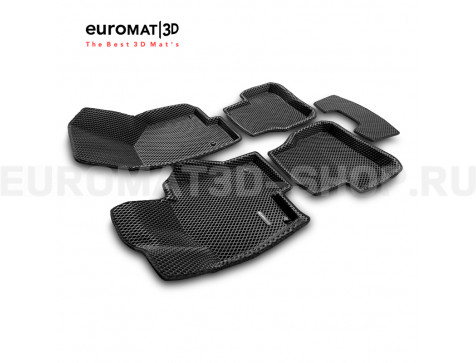 3D коврики Euromat3D EVA в салон для Volkswagen Passat B6 (2005-2011) № EM3DEVA-005412