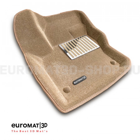 Текстильные 3D коврики Euromat3D Lux в салон для Ford Focus 3 (2011-) № EM3D-002207T Бежевые