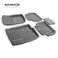 3D коврики Euromat3D EVA в салон для Mitsubishi Outlander (2012-2023) № EM3DEVA-003609G Серые