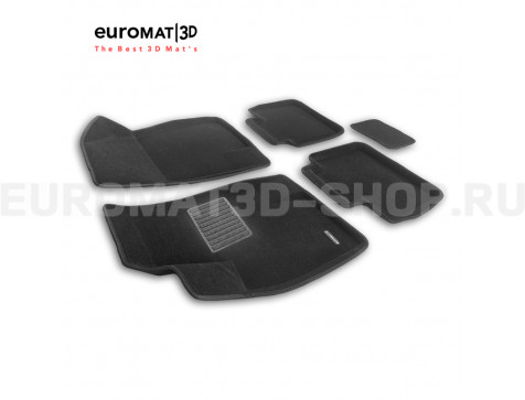 Текстильные 3D коврики Euromat3D Business в салон для Chery Arrizo 8 (2023-) № EMC3D-001419