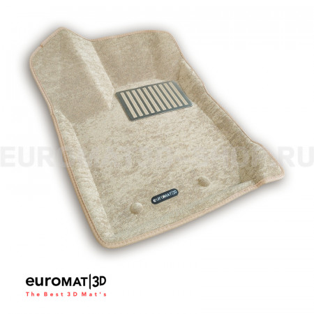 Текстильные 3D коврики Euromat3D Lux в салон для Lada XRay (2016-) № EM3D-005309T Бежевые