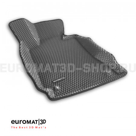 3D коврики Euromat3D EVA в салон для Mercedes C-Class (W204) (2007-2014) № EM3DEVA-003503G Серые